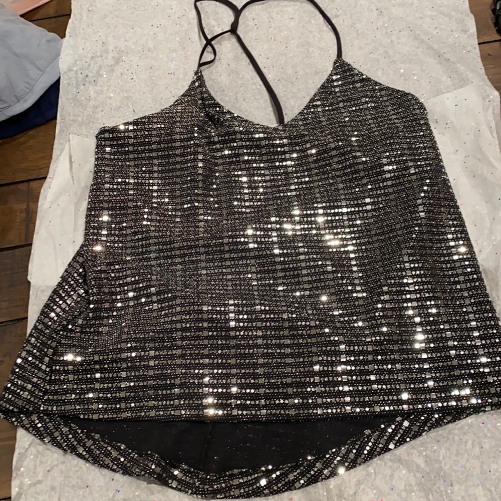 NWOT Sequence Black Blouse